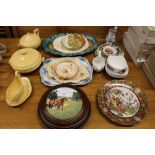 A quantity of Wedgewood dinnerware; a meat plate;