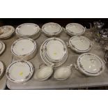 A quantity of Grindley floral decorated dinnerware