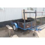 A single axle car trailer with jockey wheel