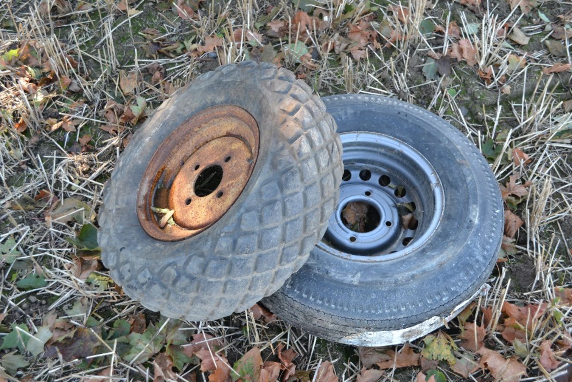 Small pair of car size wheels.