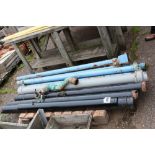 A pallet of iron guttering