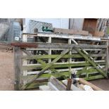 4x wooden five bar gates