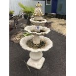 A pre-cast garden water feature, approx. 134cm