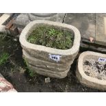 3x Granite sinks, approx. 37cm x 50cm each, standing