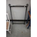 A wrought metal decorative frame