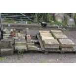 Two pallets of various bricks, capping, stoneware
