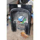 An old cast iron fireplace