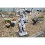 A pre-cast cherub statue, approx. 68cm