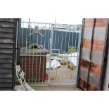 A galvanised gate frame, gate & dog kennel