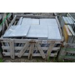 A crate of marble slabs
