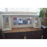 An Edwardian painted overmantel mirror