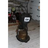 An old iron oil stove