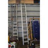 An aluminium extending ladder and a further alumin