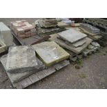 A large quantity of York stone