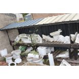 A large quantity of white sanitary ware to include