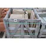 A crate of sandstone slabs