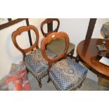 A pair of Victorian mahogany balloon back chairs a