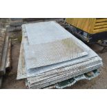 A quantity of galvanised sheeting and hardboard