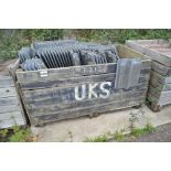 A crate of Redland Delta roof tiles