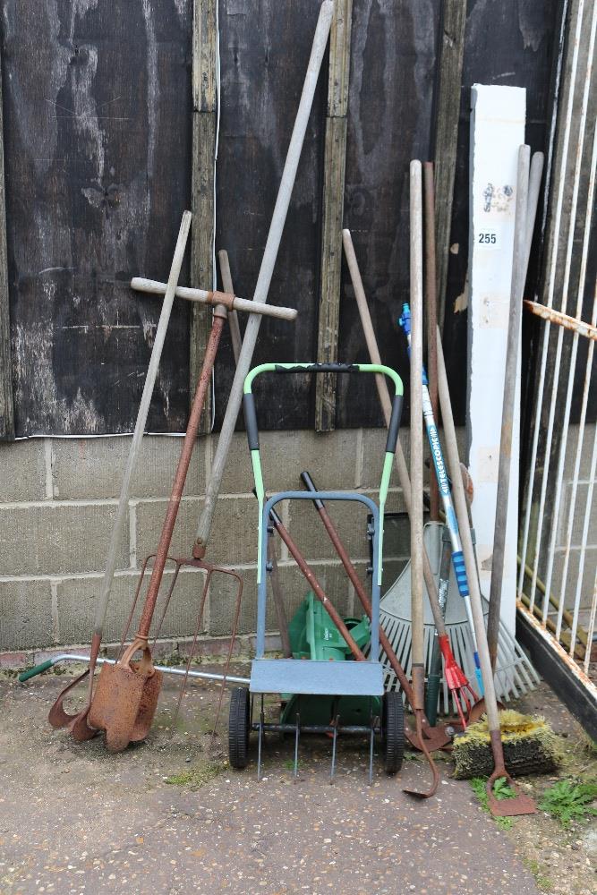 A large quantity of garden tools