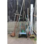 A large quantity of garden tools