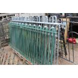 A quantity of galvanised iron railings, 10 approx.