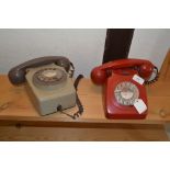 Two vintage telephones