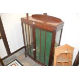 A mid 20th Century mahogany china display cabinet