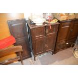 A mahogany gramophone cabinet