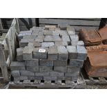 A pallet of pavier and edging