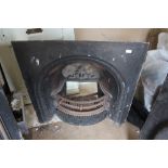 A cast iron fireplace