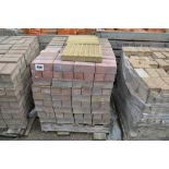 A pallet of paving bricks