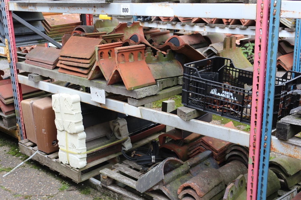 A large quantity of mostly terracotta ridge tiles, - Image 2 of 2