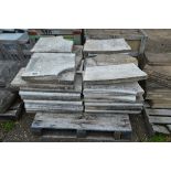 Two pallets of shaped concrete slabs