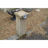 2x sandstone pedestals, 58cm each