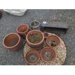 A lot of miscellaneous comprising 8 planters of va