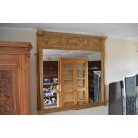 A Victorian gilt framed overmantel mirror