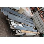 A pallet of timber including feather boarding and