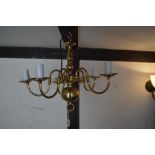 A brass Dutch style pendant ceiling light
