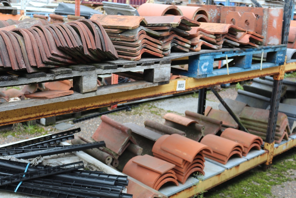 A large quantity of mostly terracotta ridge tiles - Image 2 of 2