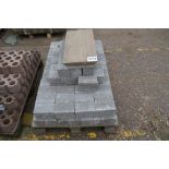 A pallet of concrete blocks