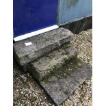 A set of steps made from York stone
