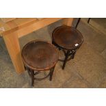 A pair of bentwood stools