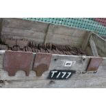 A crate of concrete peg tiles