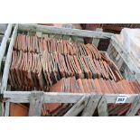 A large quantity of re-claimed peg tiles, in box
