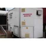 A decontamination Wellfare trailer, approx. 2m x 3