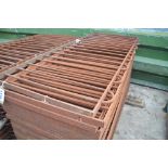 Twelve 195cm x 85cm approx. metal fencing panels