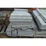 A large quantity of concrete wall cappings