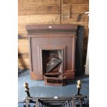 A cast iron fireplace