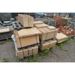 Five pallets of buffed concrete slabs